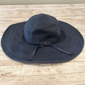 Sun'N'Sand Hardware Est. 1986 Blue Woven Floppy Brim Sun Hat